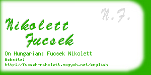 nikolett fucsek business card